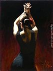 flamenco dancer in black Dress